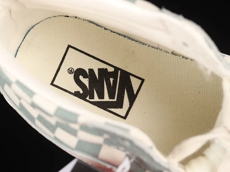 All categories Vans Vans series Vans Mid Vans China Vans SK8-Mid Vans milk green checkerboard classic mid-top skateboard shoes VN0A391FOQL